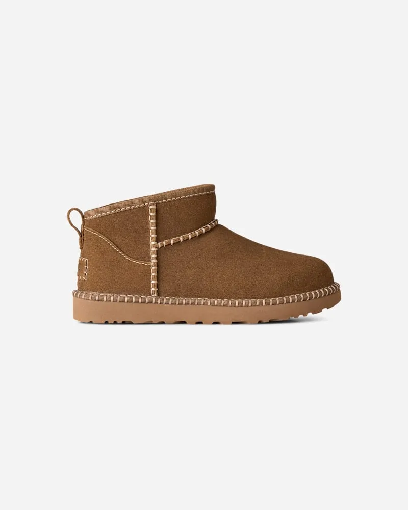 UGG Classic Ultra Mini Botanic Boot für Damen in Brown, Größe Light