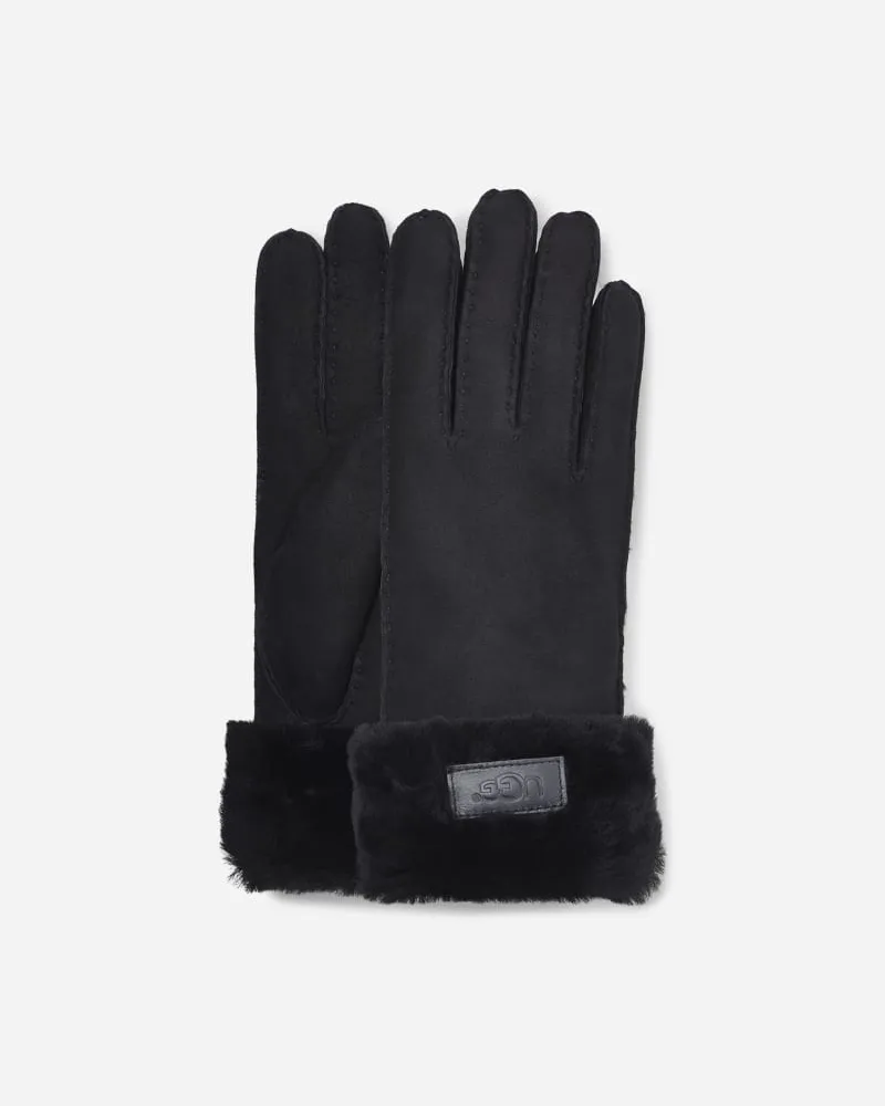 UGG Handschuhe mit Umschlagbündchen für Damen | UGG® EU in Black, Größe Schaffell Black