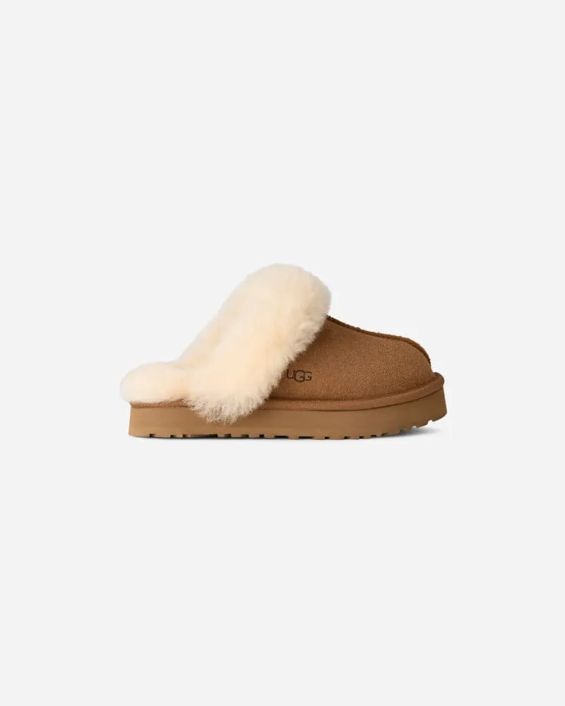UGG Disquette Slipper für Kinder in Brown, Größe Veloursleder Chestnut