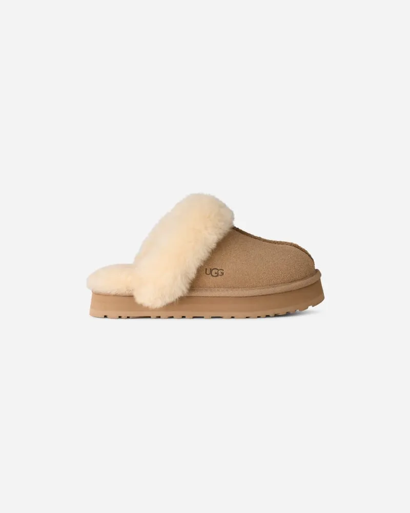 UGG Disquette Slipper für Kinder in Beige, Größe Veloursleder Sand