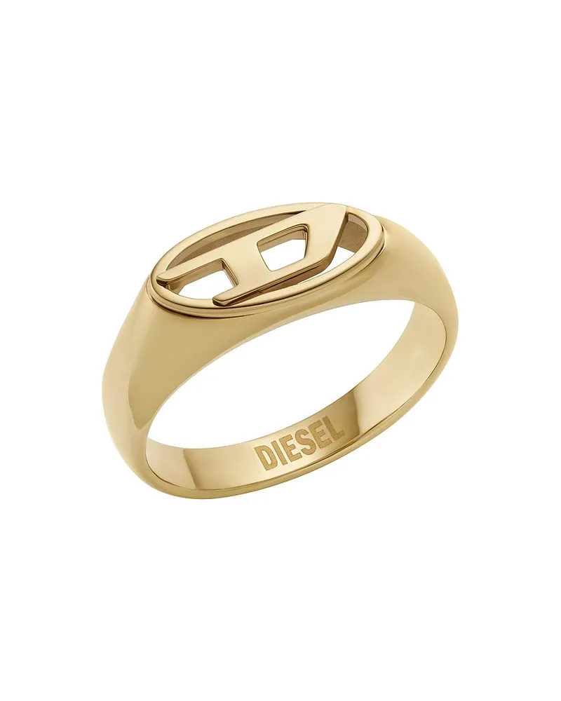 Diesel Damenring OVAL D LOGO Gold