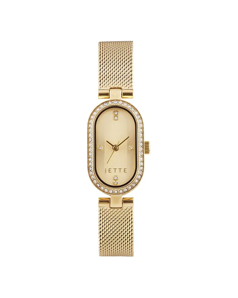 JETTE Damenuhr OVAL Gelbgold
