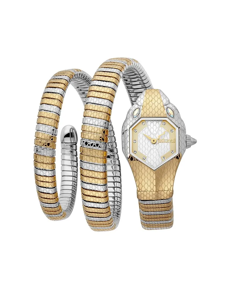 Just Cavalli Damenuhr Signature Snake Bicolor