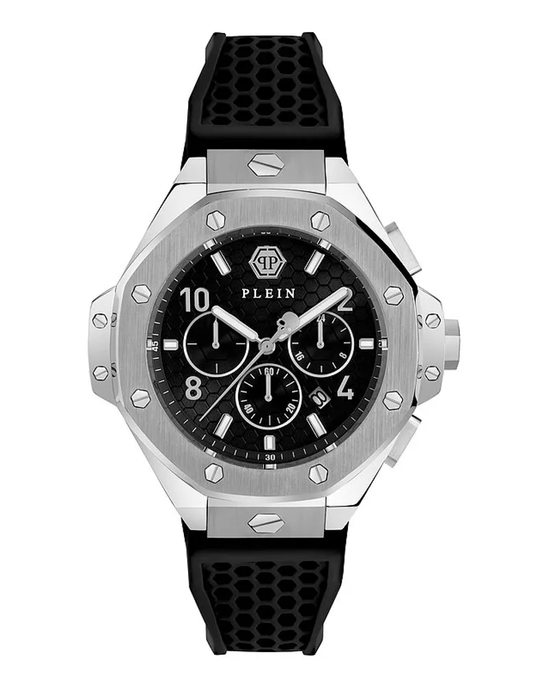 Philipp Plein Herrenuhr PLEIN CHRONO ROYAL 46 MM Silber