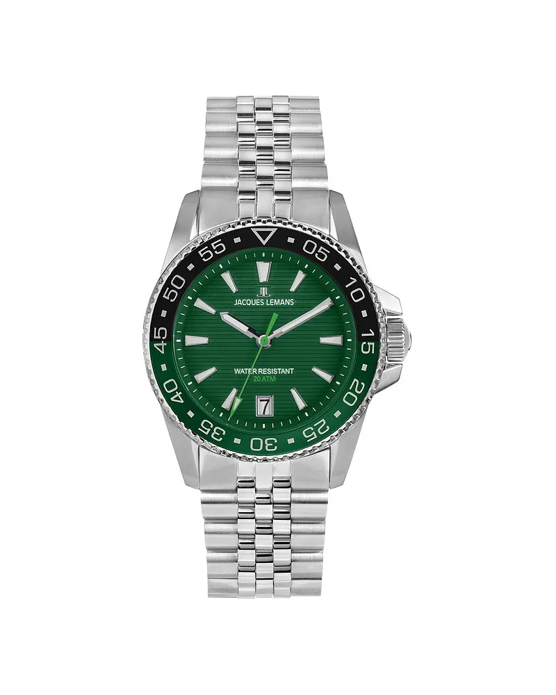 Jacques Lemans Herrenuhr Liverpool Diver Silber
