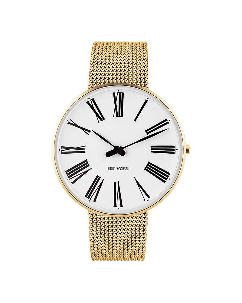 Arne Jacobsen Unisexuhr Roman Gold