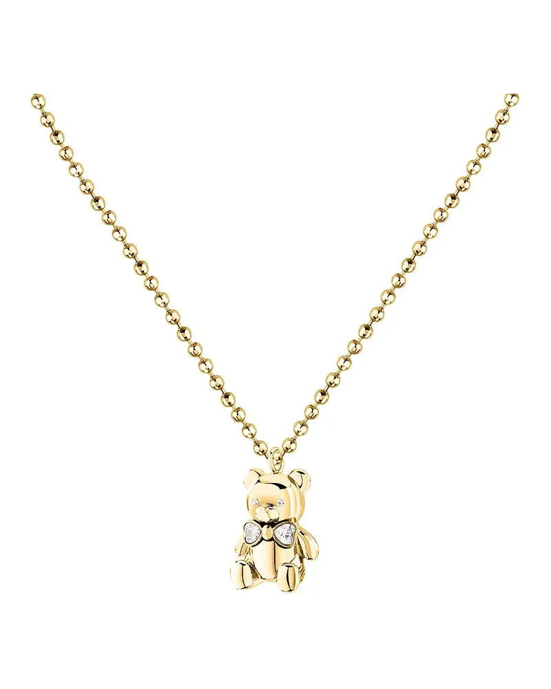GCDS Kette Coraggio Bear Gelbgold