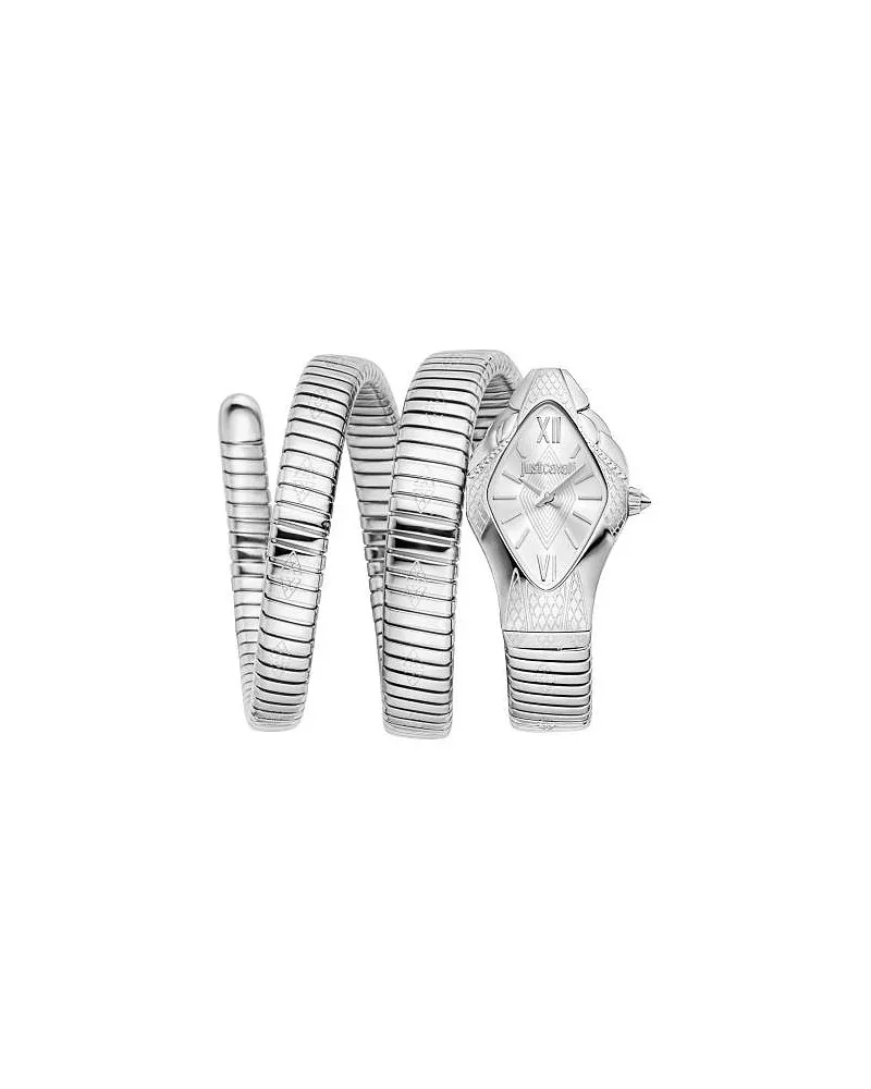 Just Cavalli Damenuhr Signature Snake Silber