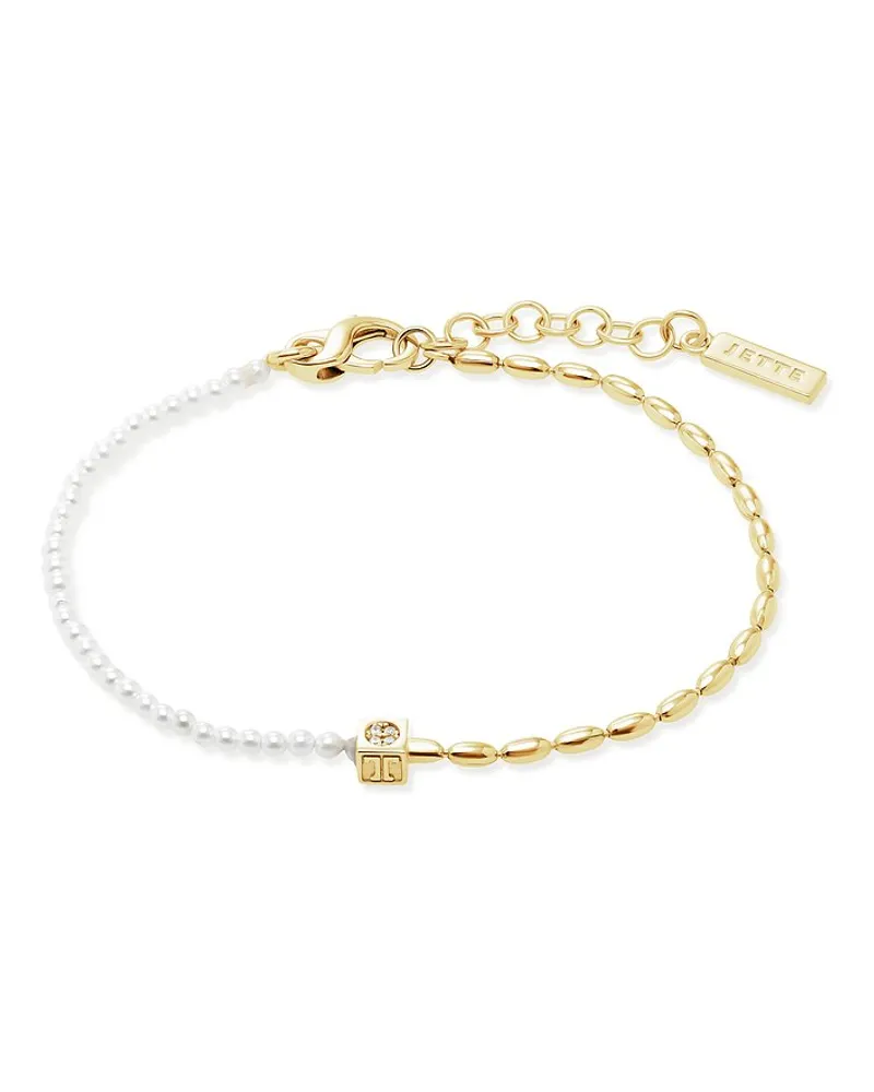 JETTE Armband NUGGET PEARL Gelbgold