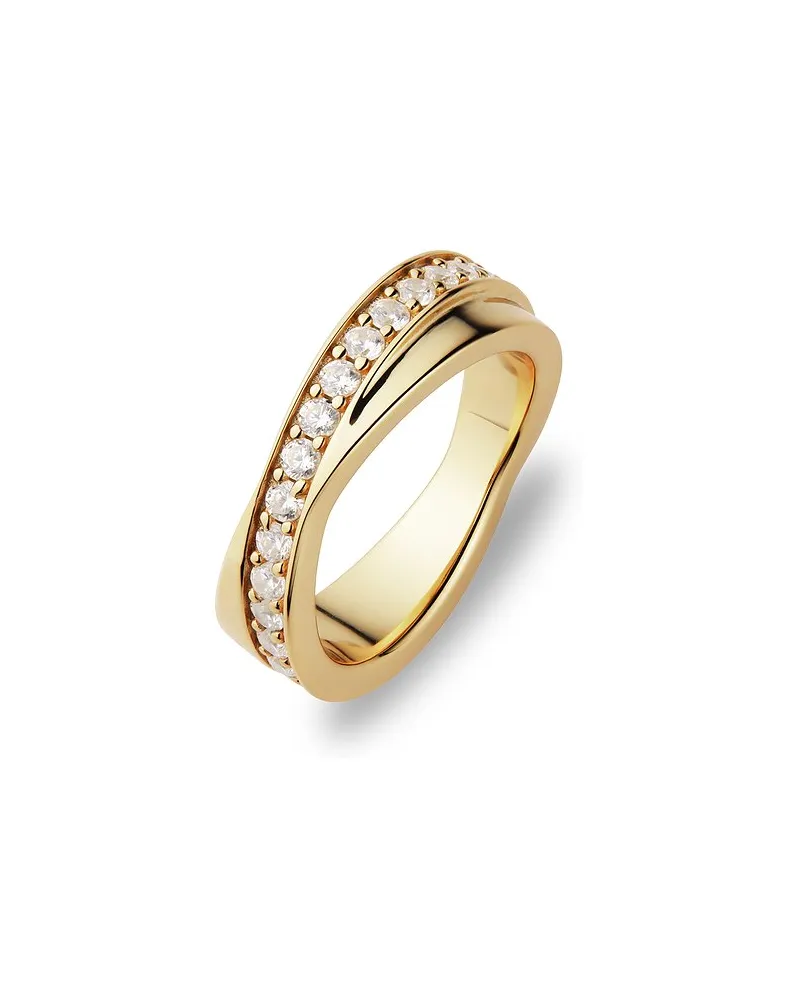 JETTE Damenring WRAPPED Gelbgold