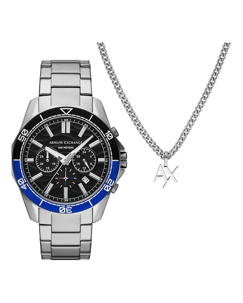Armani Exchange Uhren-Set Silber