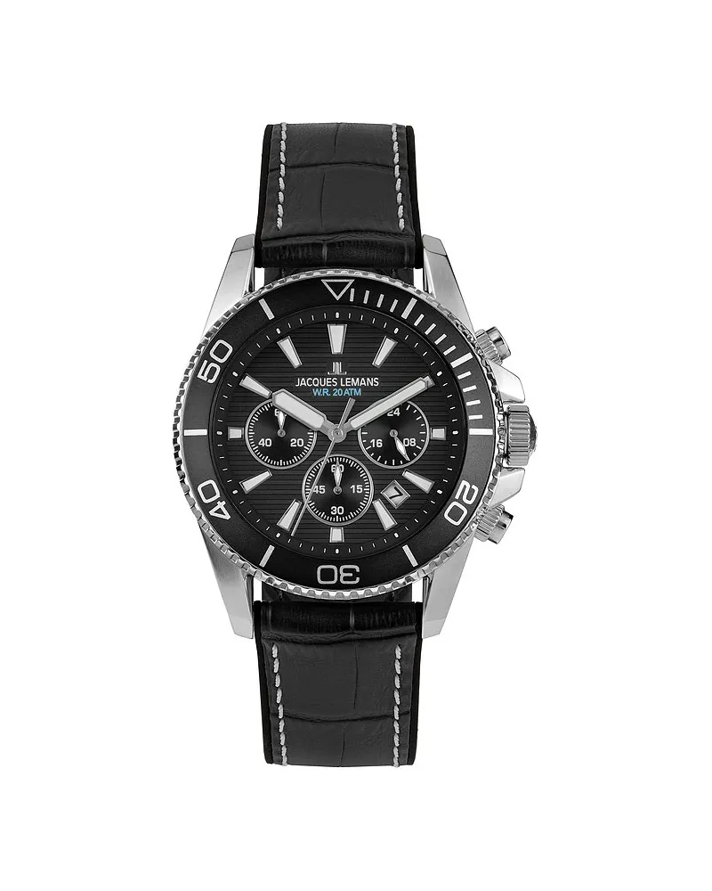 Jacques Lemans Chronograph Liverpool Diver Silber