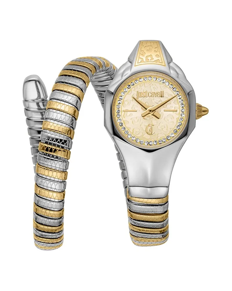 Just Cavalli Damenuhr Signature Snake Bicolor