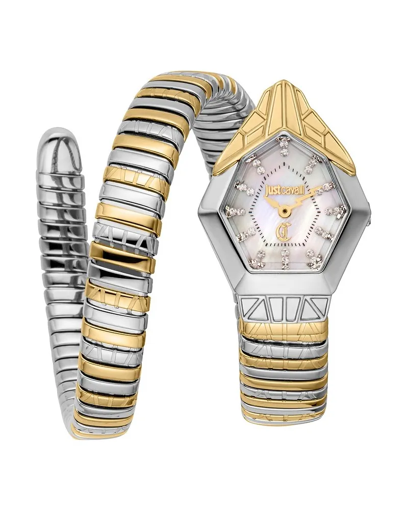 Just Cavalli Damenuhr Signature Snake Bicolor