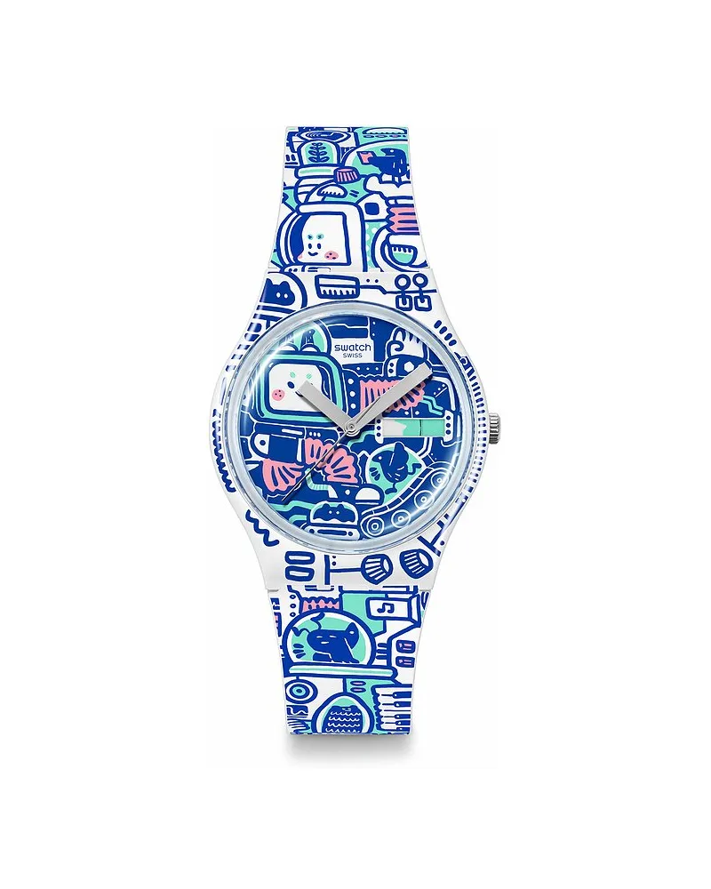 Swatch Unisexuhr 2411 SWATCH BREAK FREE Weiß