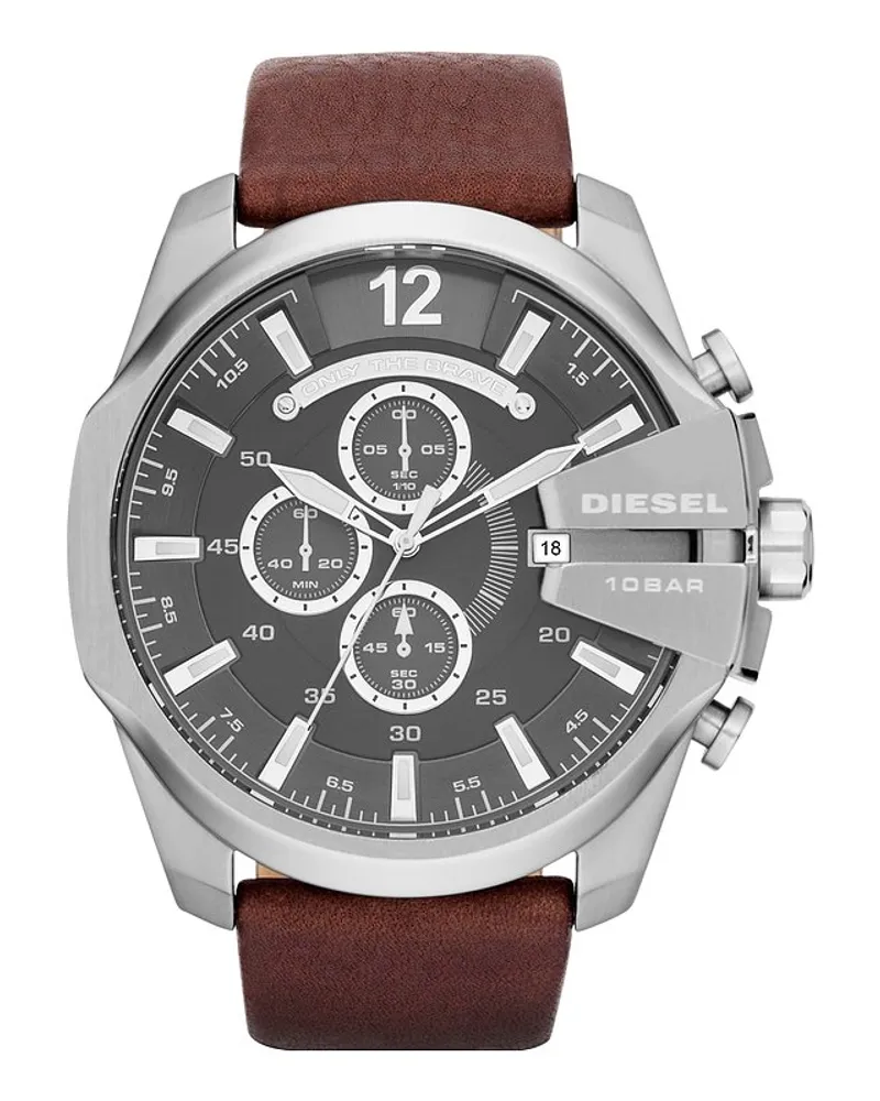 Diesel Chronograph Mega Chief Silber