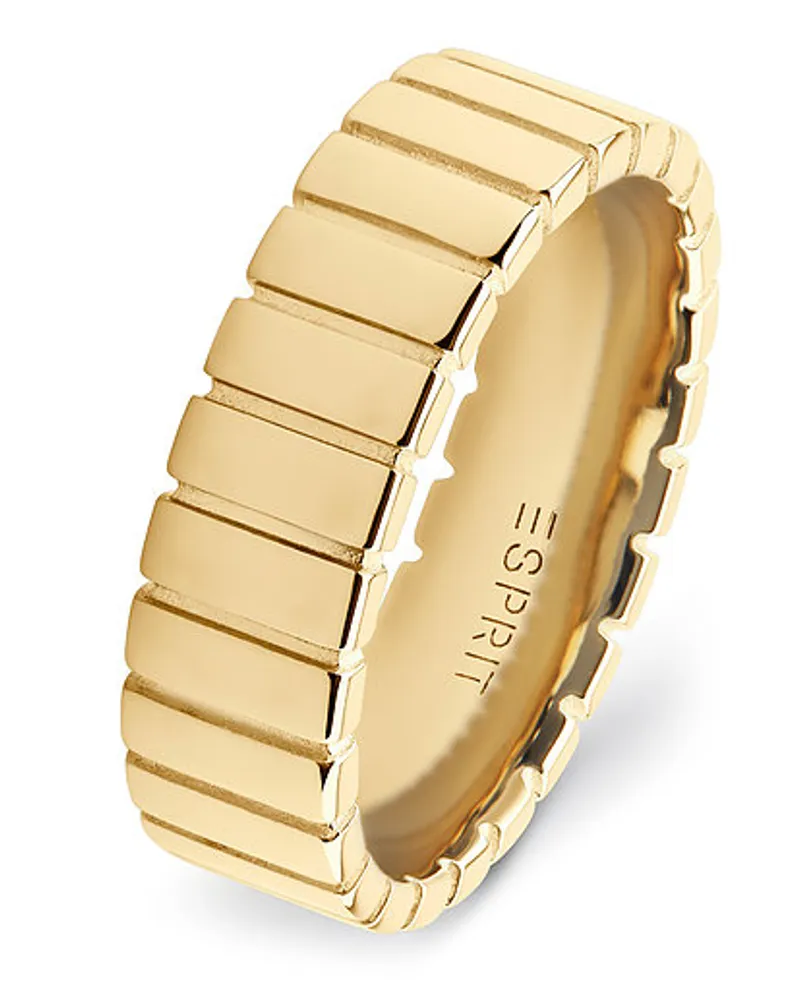 Esprit Damenring Linear Wide Gelbgold