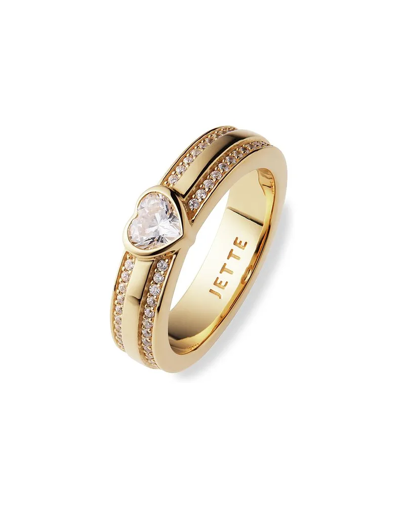 JETTE Damenring HEARTS Gelbgold