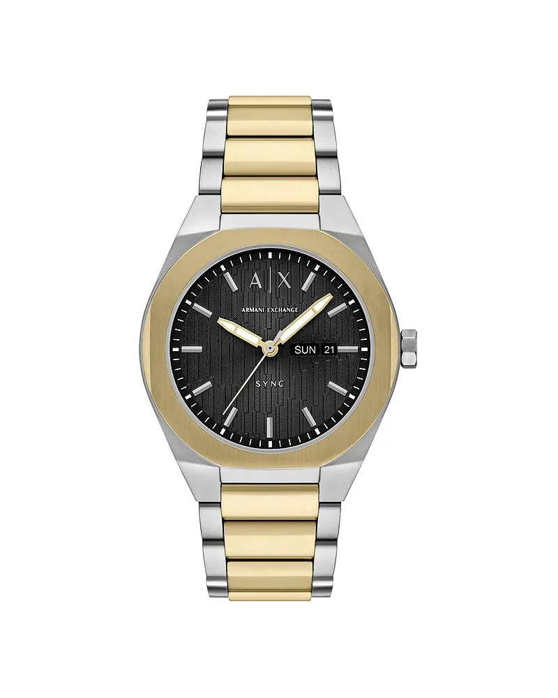 Armani Exchange Herrenuhr Sync Bicolor