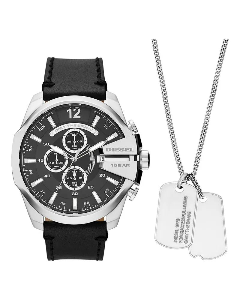 Diesel Uhren-Set Mega Chief Silber