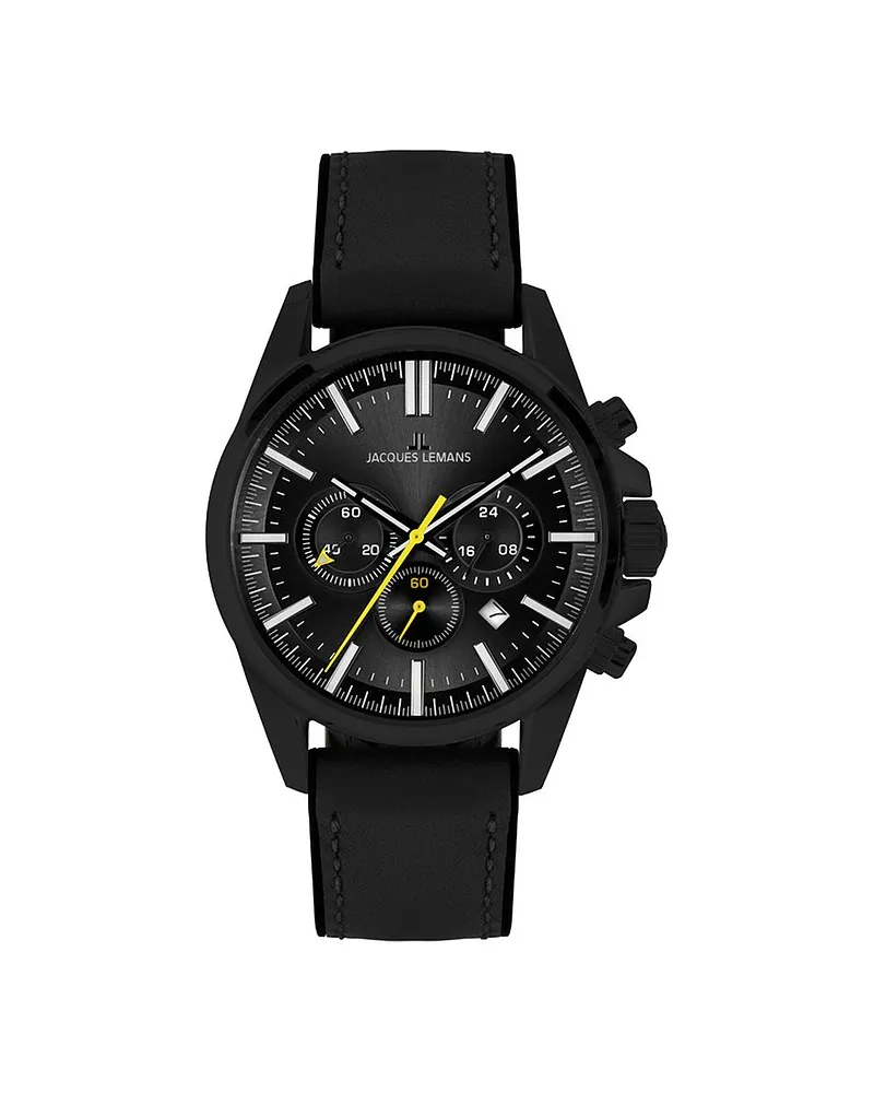 Jacques Lemans Chronograph Sport Schwarz