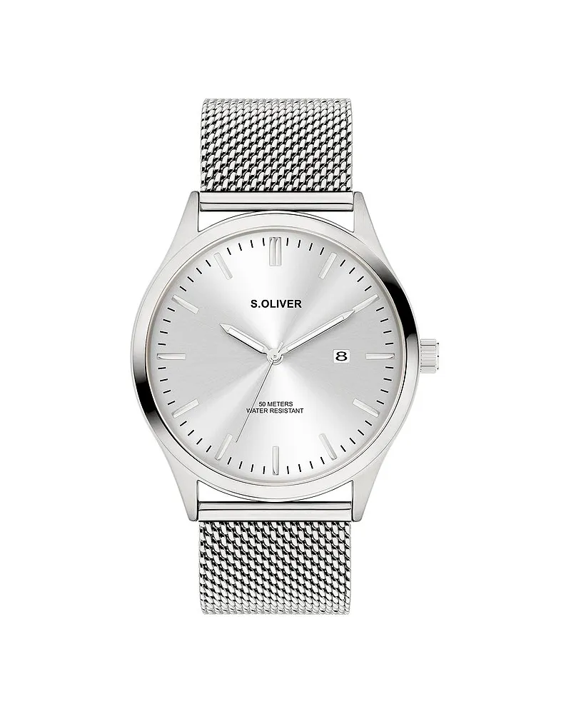 S.Oliver Herrenuhr Modern & Zeitlos Silber