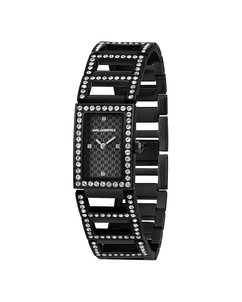 Karl Lagerfeld Damenuhr Paris Schwarz