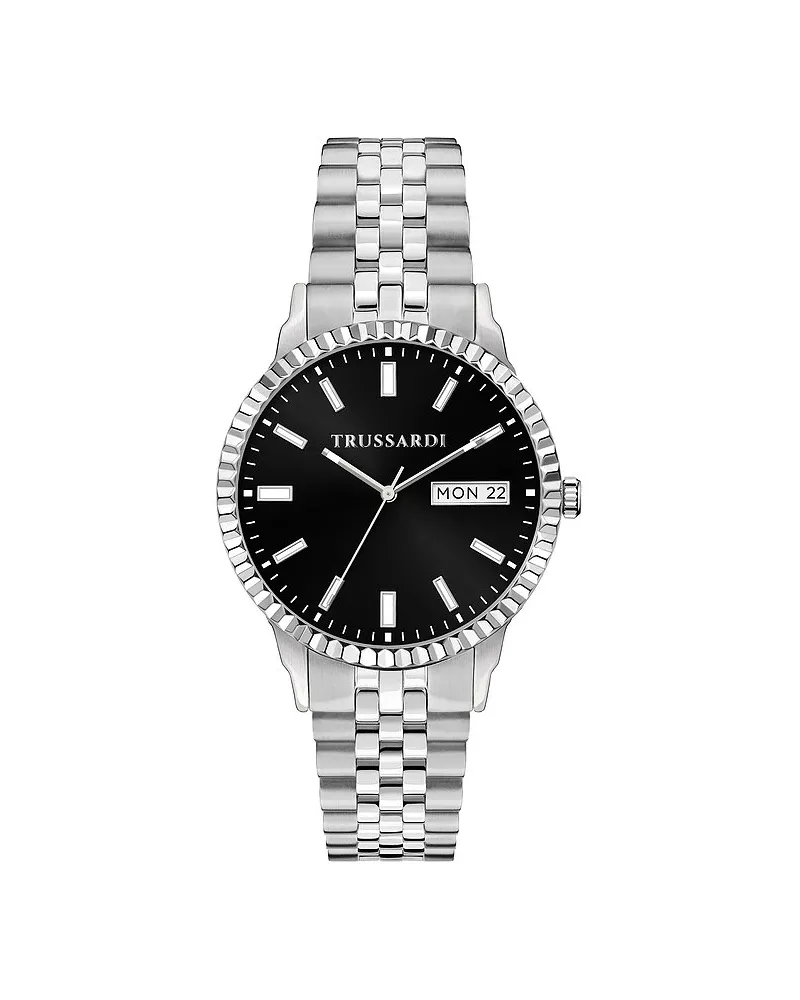 Trussardi Herrenuhr T-Bent Silber