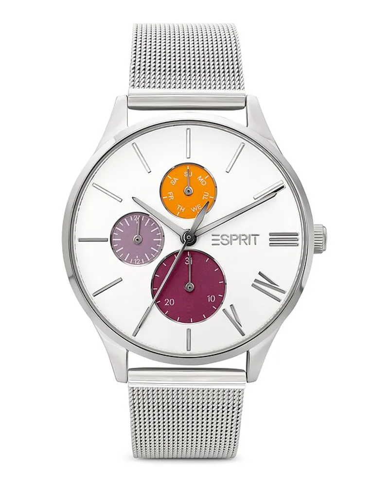 Esprit Damenuhr Color Patch Silber