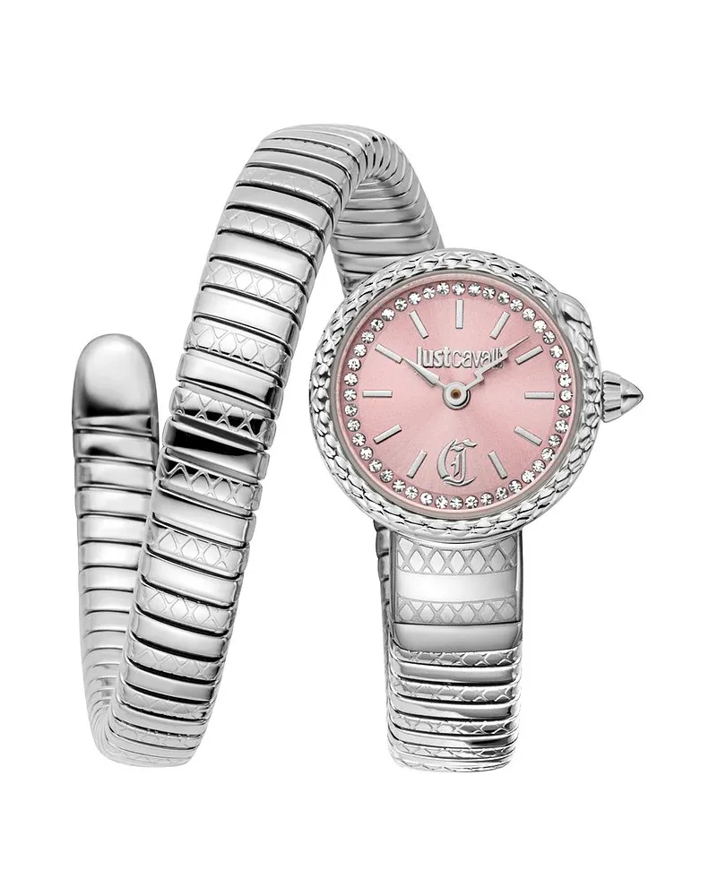 Just Cavalli Damenuhr Signature Snake Silber