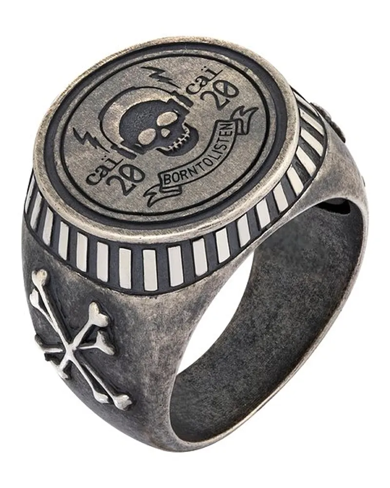 caï jewels Herrenring Anthrazit