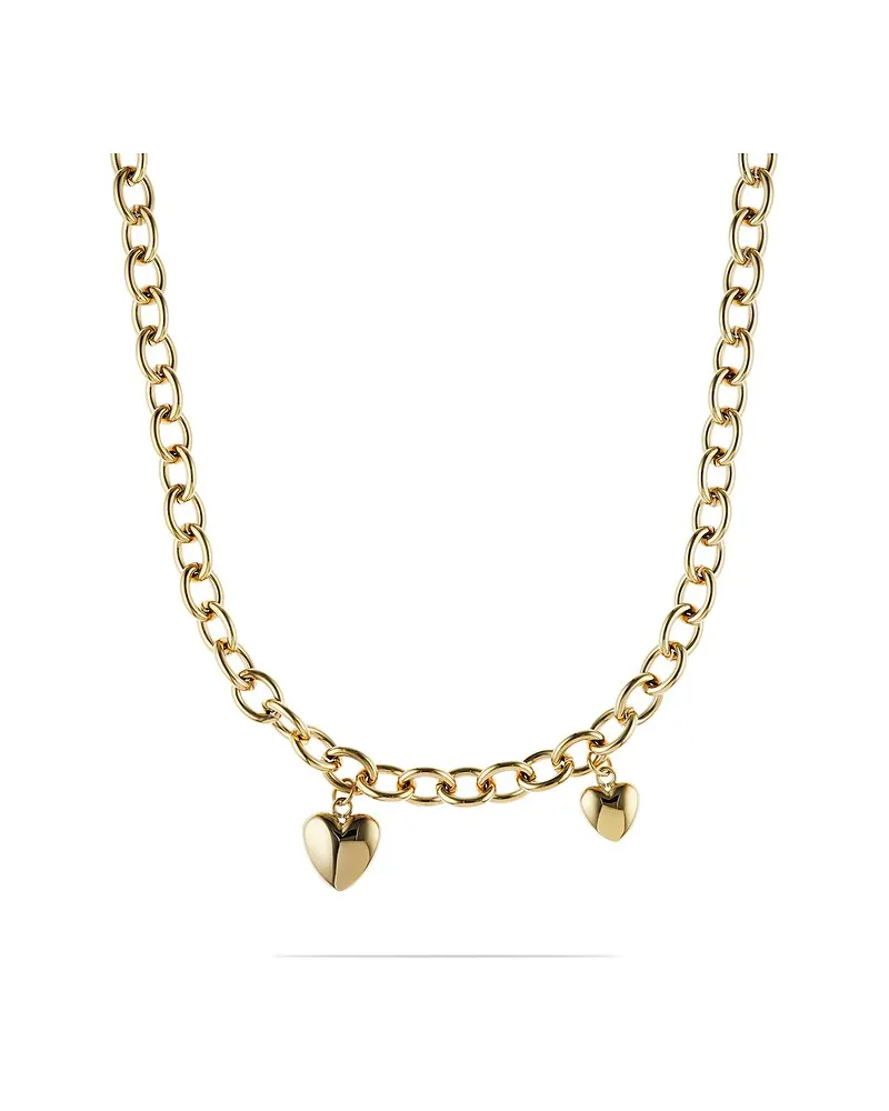 Guido Maria Kretschmer Kette PUFFY HEARTS Gelbgold
