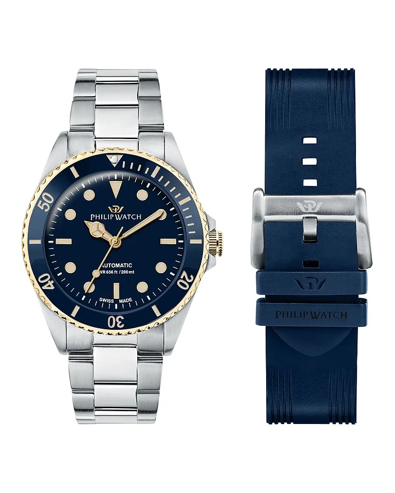 Philip Watch Uhren-Set inkl. Wechselarmband Caribe Diving Silber