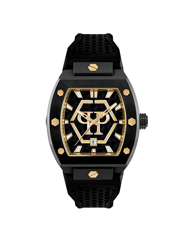 Philipp Plein Herrenuhr THE HEXAGON PHANTOM Schwarz