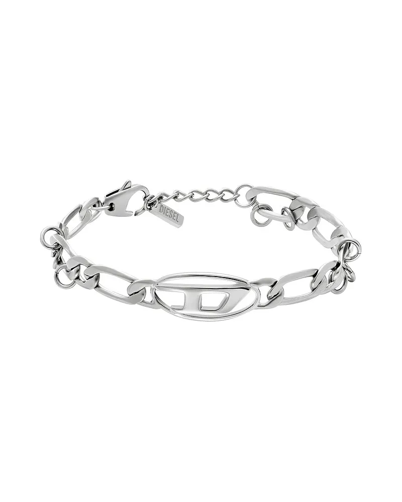 Diesel Armband Oval D Logo Silber