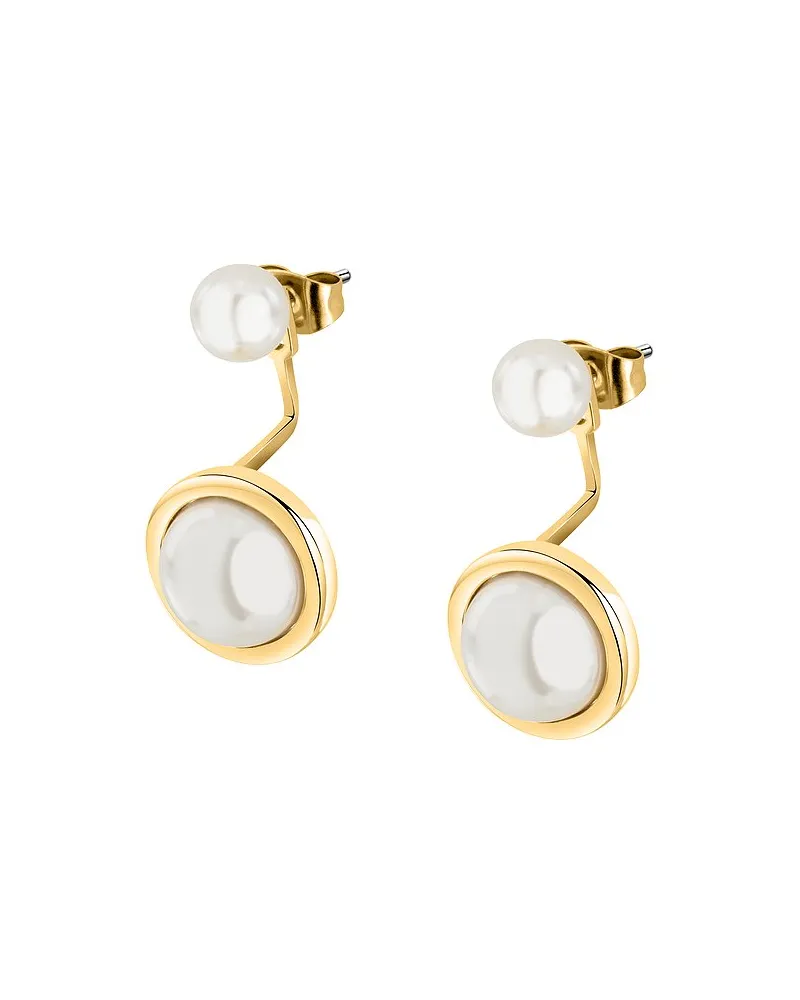 Karl Lagerfeld Ohrhänger Pearl Gelbgold