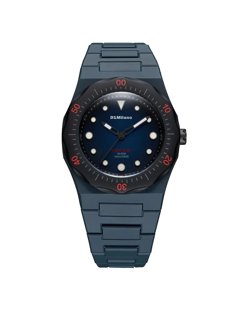 D1 Milano Herrenuhr 40.5mm, Wave Drift Blau