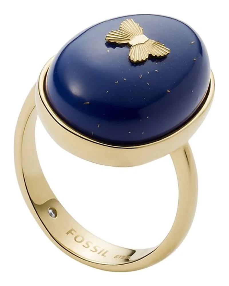 Fossil Damenring Blau