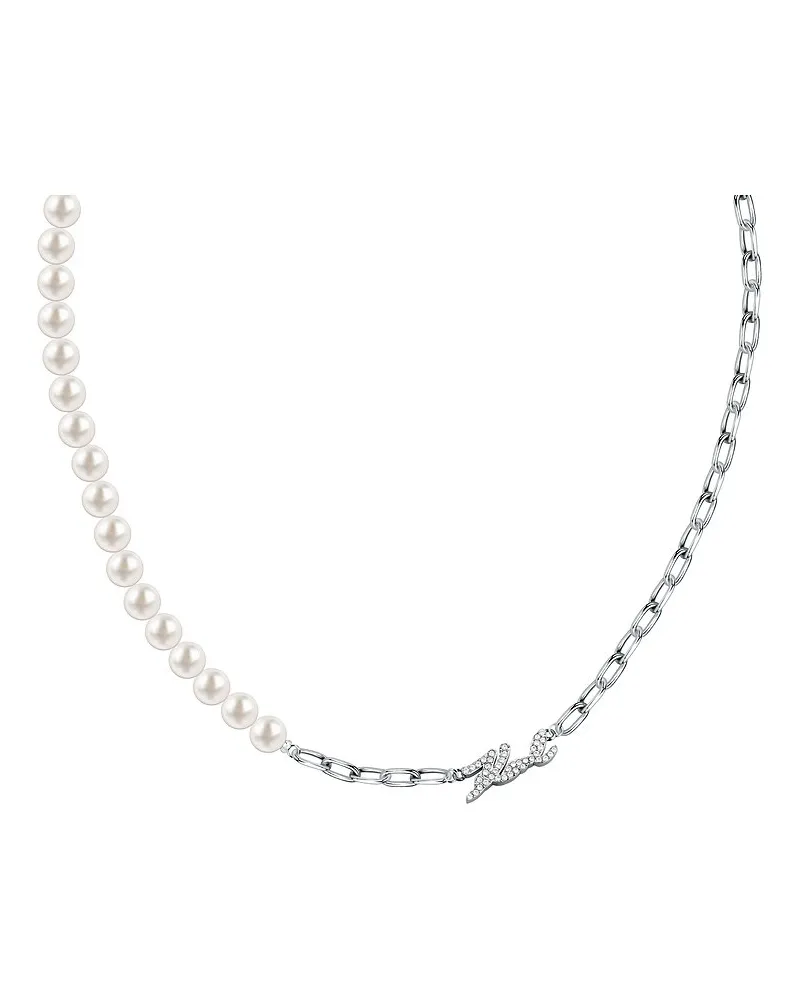 Karl Lagerfeld Kette Pearl Silber