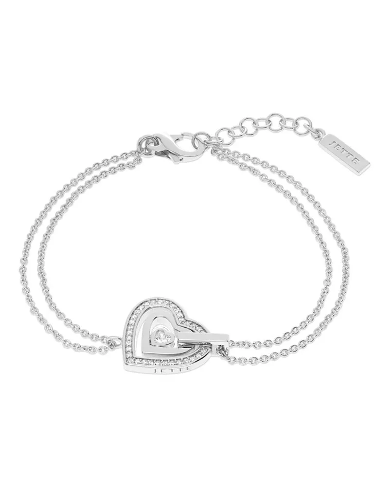 JETTE Armband HEARTS Silber