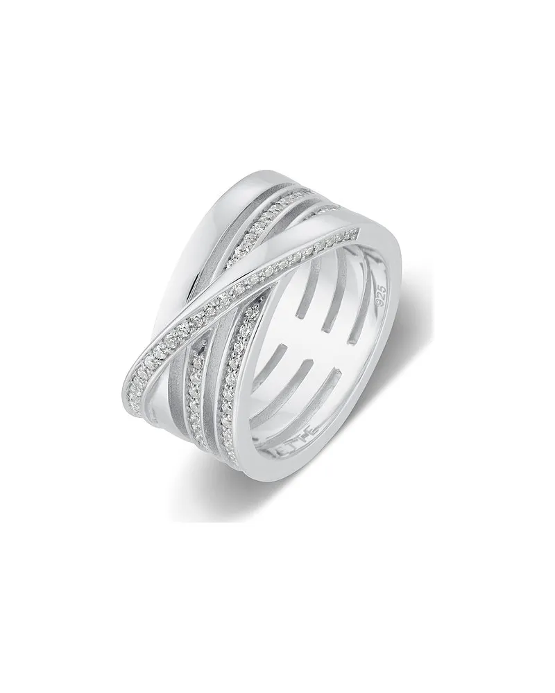 JETTE Damenring WRAPPED Silber