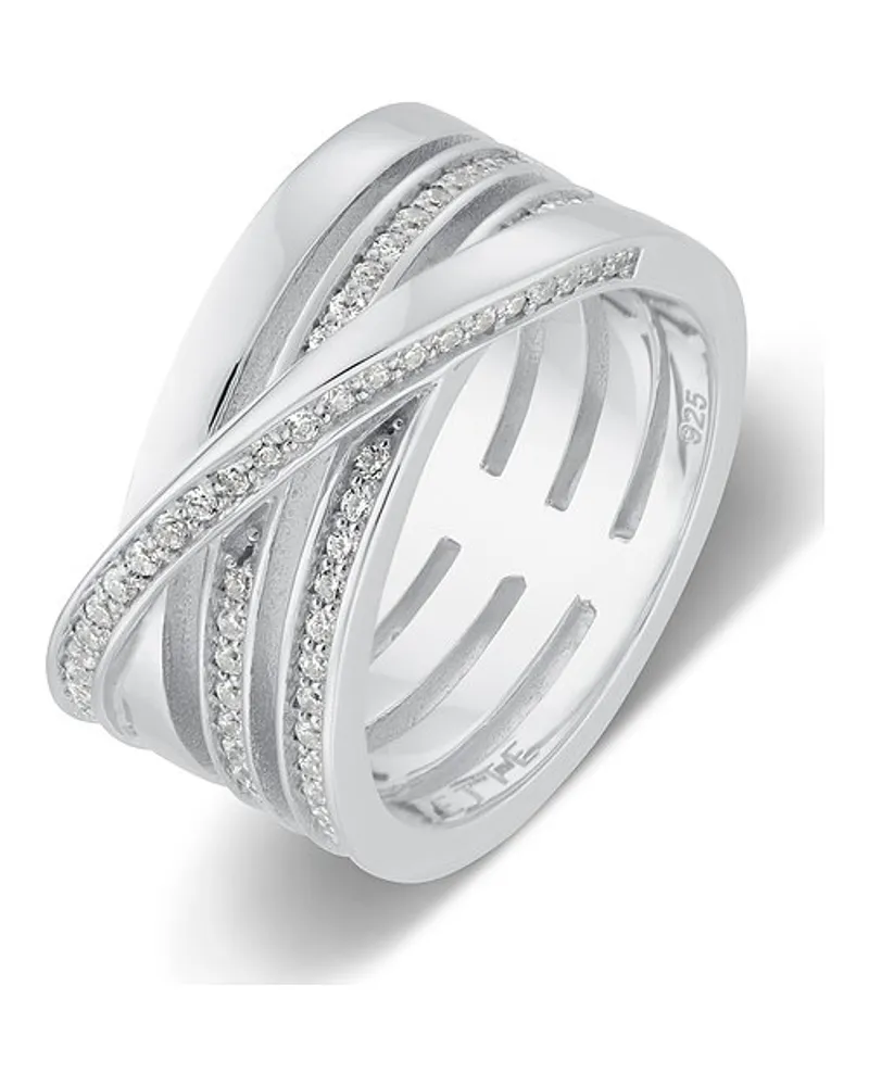 JETTE Damenring WRAPPED Silber
