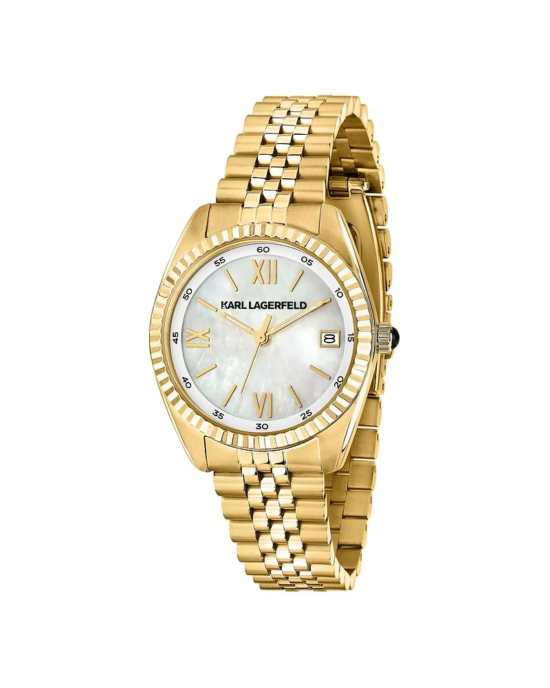 Karl Lagerfeld Damenuhr Timeless Code Gelbgold