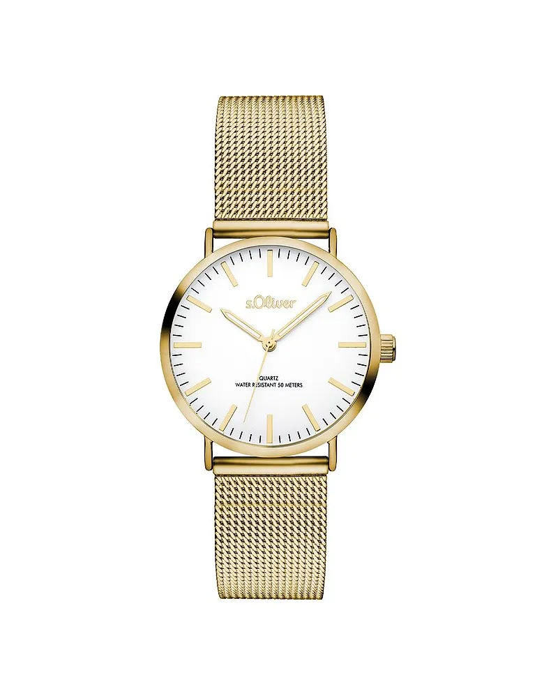 S.Oliver Damenuhr Classic Mesh Small Gold