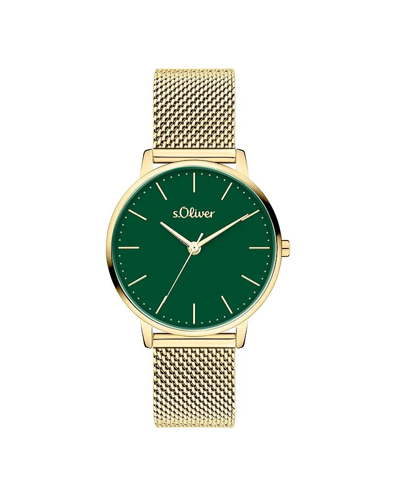 S.Oliver Damenuhr Classic Mesh Medium Gold