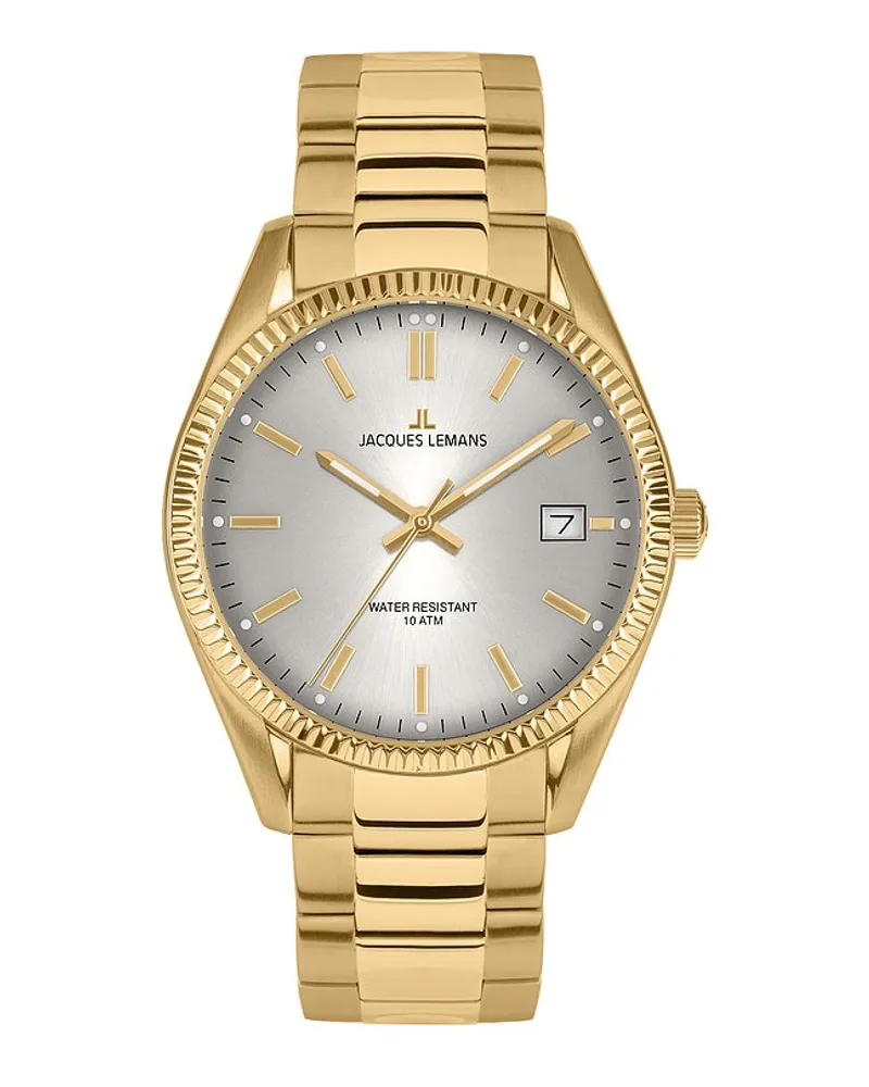 Jacques Lemans Damenuhr Derby Gelbgold