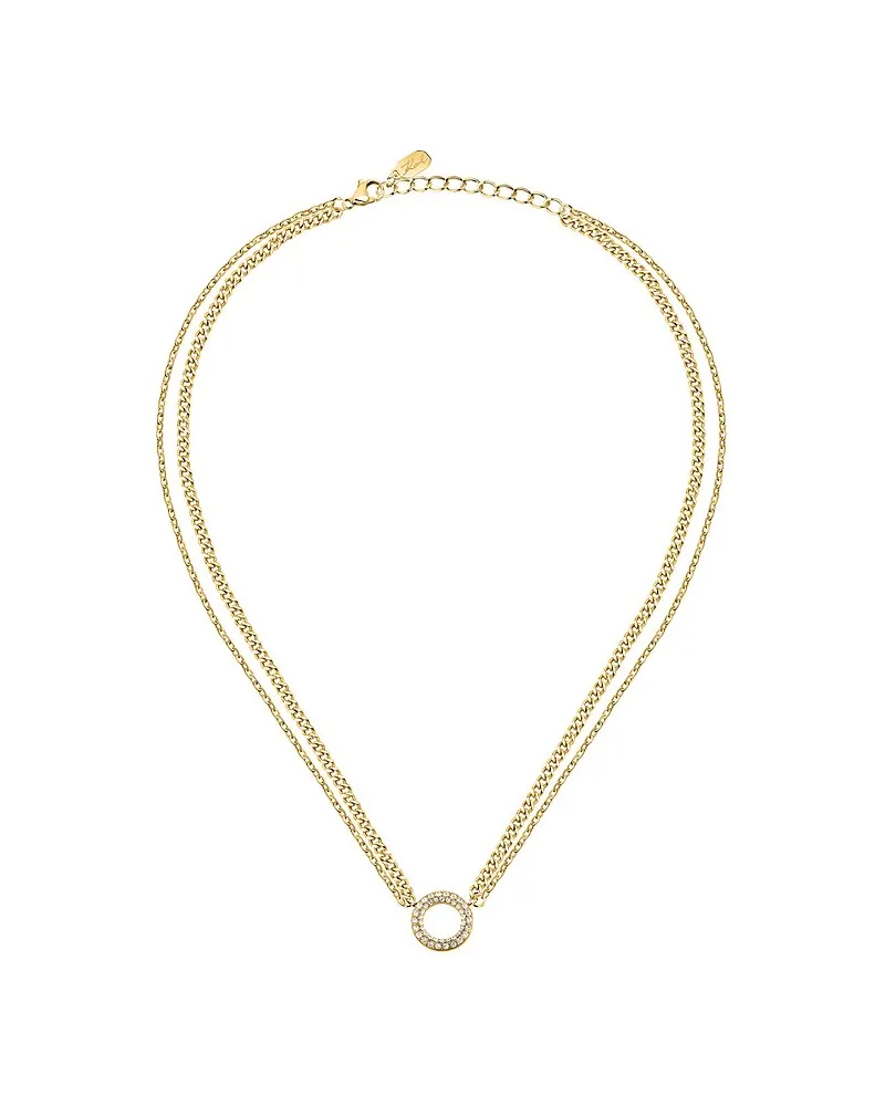 Karl Lagerfeld Kette Crystals Gelbgold