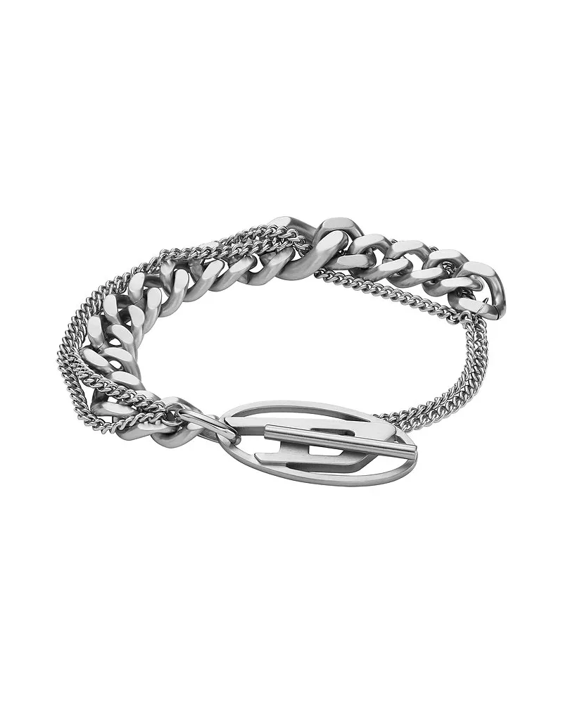 Diesel Armband OVAL D LOGO Silber
