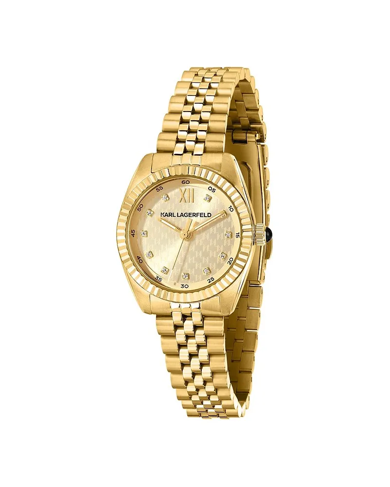 Karl Lagerfeld Damenuhr Timeless Code Mini Gelbgold