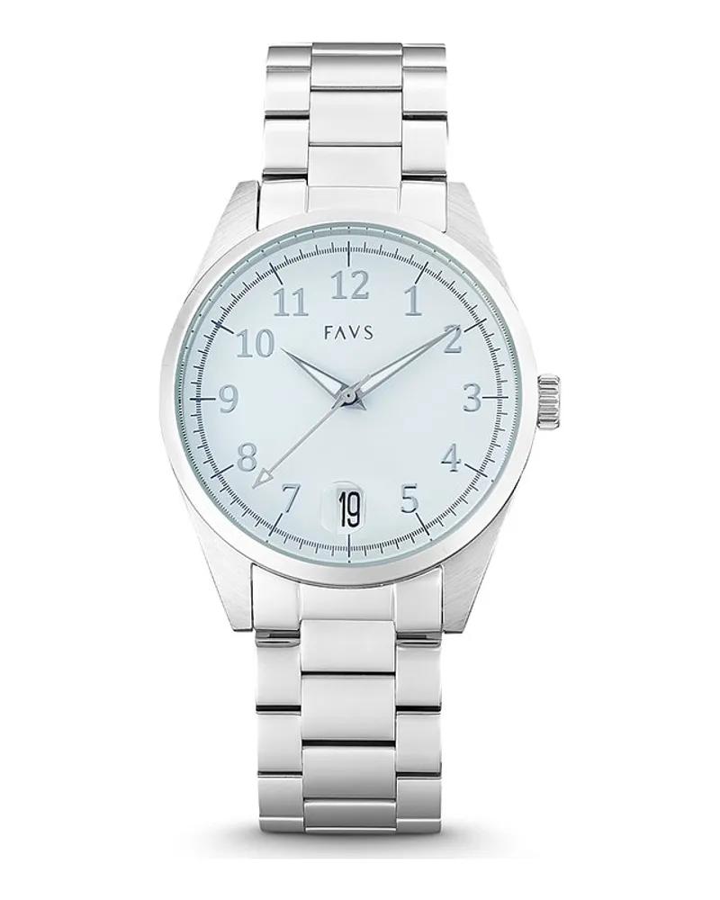 FAVS. Herrenuhr Silber